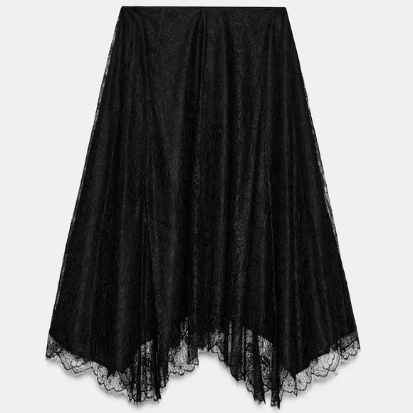 ZARA LACE MIDI SKIRT ZW COLLECTION